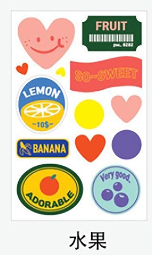 Wannathis Korea creative label stickers pvc waterproof seamless decorative stickers NP-000086 - CHL-STORE