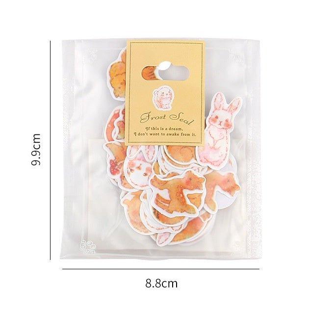 Watercolor hand-painted style sticker pack underwater animals stars 60 into - CHL-STORE