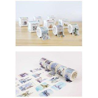 World Construction Paper Tape World Cities Series City Building Handbook Hand-painted Paper Tape Decorative Paper Tape Washi Tape - CHL-STORE