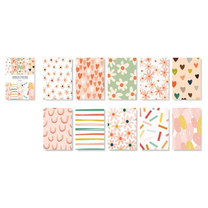 Yanji light retro material paper sweet supply series 50 sheets - CHL-STORE