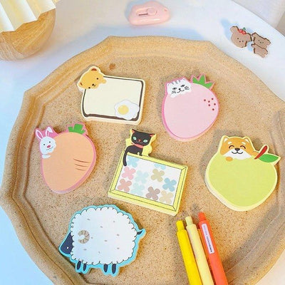 Yilan Cute cartoon sticky notes Animal sticky notes Modeling sticky notes Note stickers Index stickers - CHL-STORE