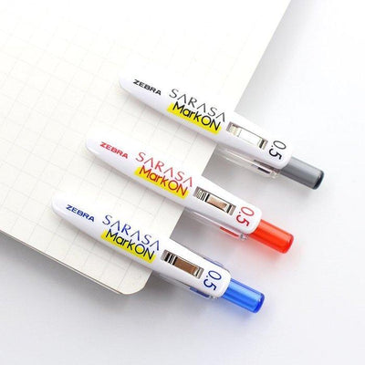 ZEBRA JJS77 SARASA MARK ON 0.4mm 0.5MM Plaid Gel Gel Pen Black / Blue / Red JJS77 JJ77 - CHL-STORE