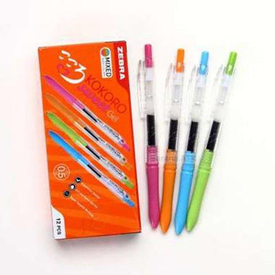Zebra KOKORO SWEET series 0.5mm gel pen, black ink, black rod, four-color rod, four-color random shipment - CHL-STORE