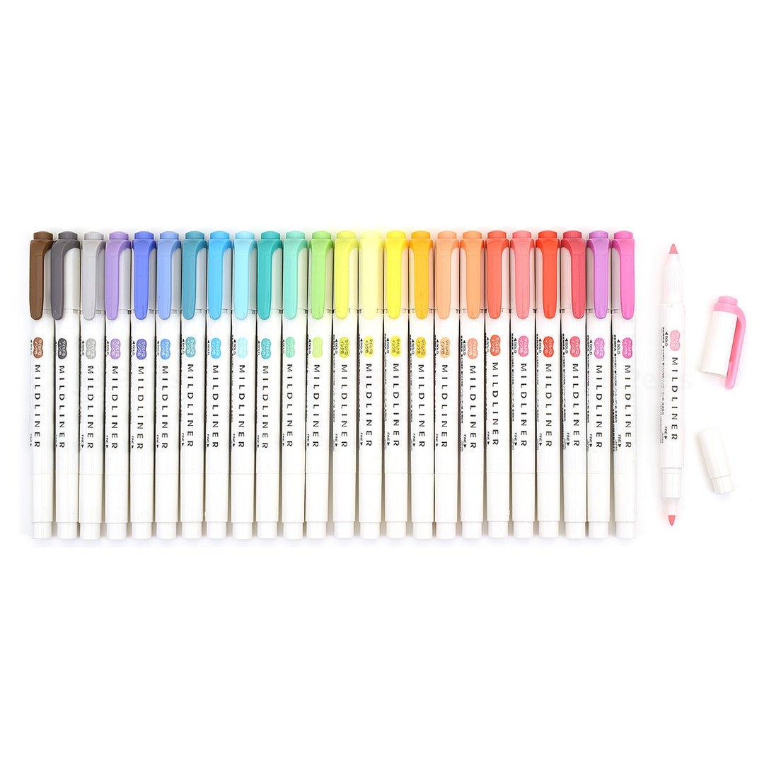 ZEBRA MILDLINER WKT7 double-headed highlighter water-based highlighter marker pen highlighter - CHL-STORE