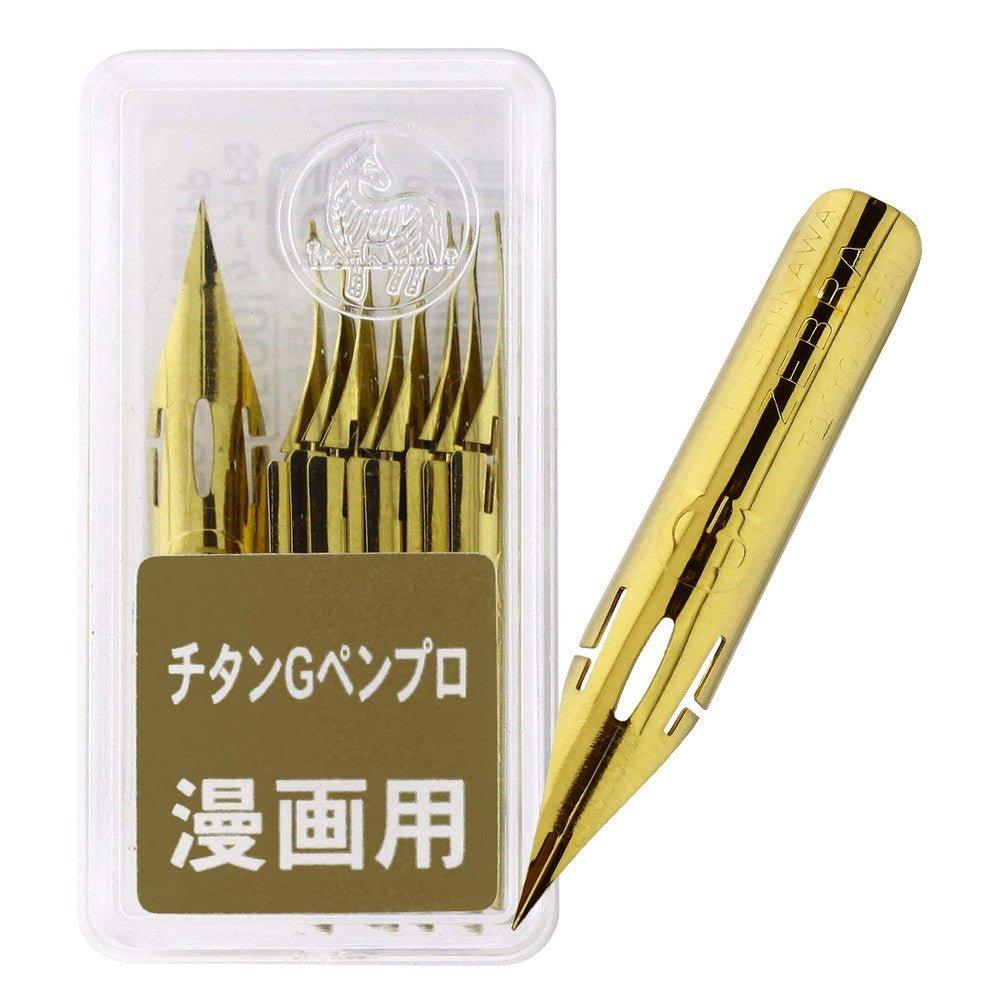 ZEBRA PG-7B-C-K PREMIUM Pen 10 pcs gold Nib comic pen sketch comic nib - CHL-STORE