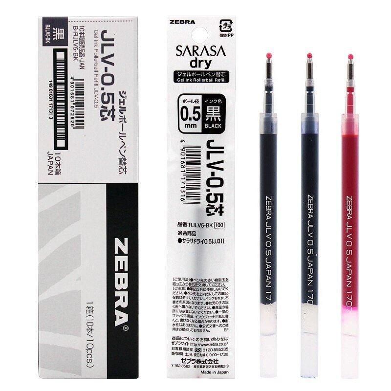 ZEBRA RJLV4 RJLV5 0.4 0.5mm SARASA JJS31 Ultra-fast Drying Water-based Pen Refill - CHL-STORE