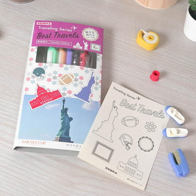 ZEBRA SARASA MILDLINER LIGHT PEN + BALLPOINT PEN LIMITED TRAVEL 5-COLOR SET - CHL-STORE