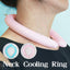 Summer halter neck cool and heat-relieving artifact, outdoor sports, physical cooling and heat-resistant cold neck collar, cooling ice pillow neck collar, blue/pink, essential summer cooling product, gentle and non-frostbite