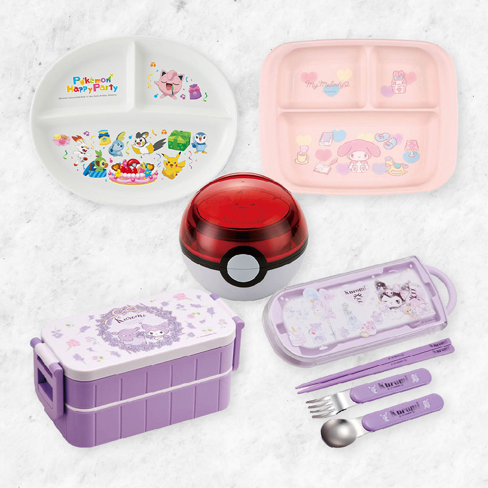 Skater Collaboration Kids Toddler Lunch Plate Pokémon Pokémon Poké Ball Baby Ball Lunch Box Melody Kuromi Dishwasher Safe