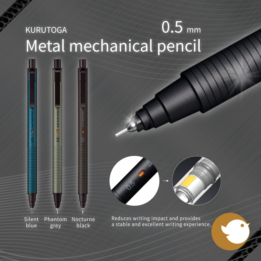 UNI KURUTOGA Metal automatic pencil, refill automatically rotates, refills continuously KURU TOGA M5KH1P