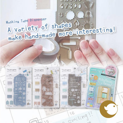Kutsuwa Masteno Ribbon Bon Tape Cutting Machine Handbook Shaping Card Decoration Masking Tape Dispenser
