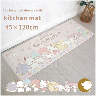 Sanrio Easily Wipes Kitchen Mat Popular Character Soft PVC 45 x 120mm Vinyl Waterproof Antibacterial Odor Resistant Mildew Resistant