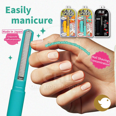 Made in Japan, Nail King Magic Nail Clipper, portable pen-shaped nail file, safe design, no harm to hands, good for manicure, washable, easy to carry, can store nail clippings without flying