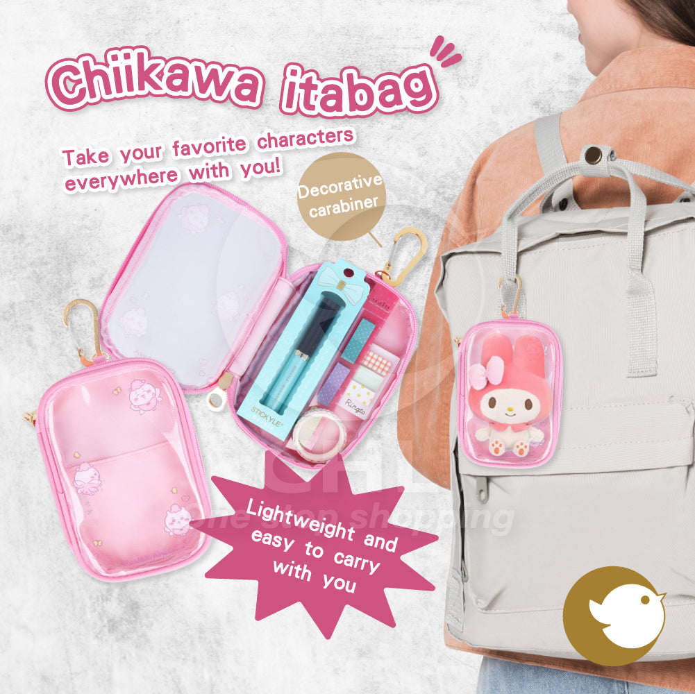 Chiikawa itabag decorative carabiner storage bag transparent idol support bag pendant pendant lightweight