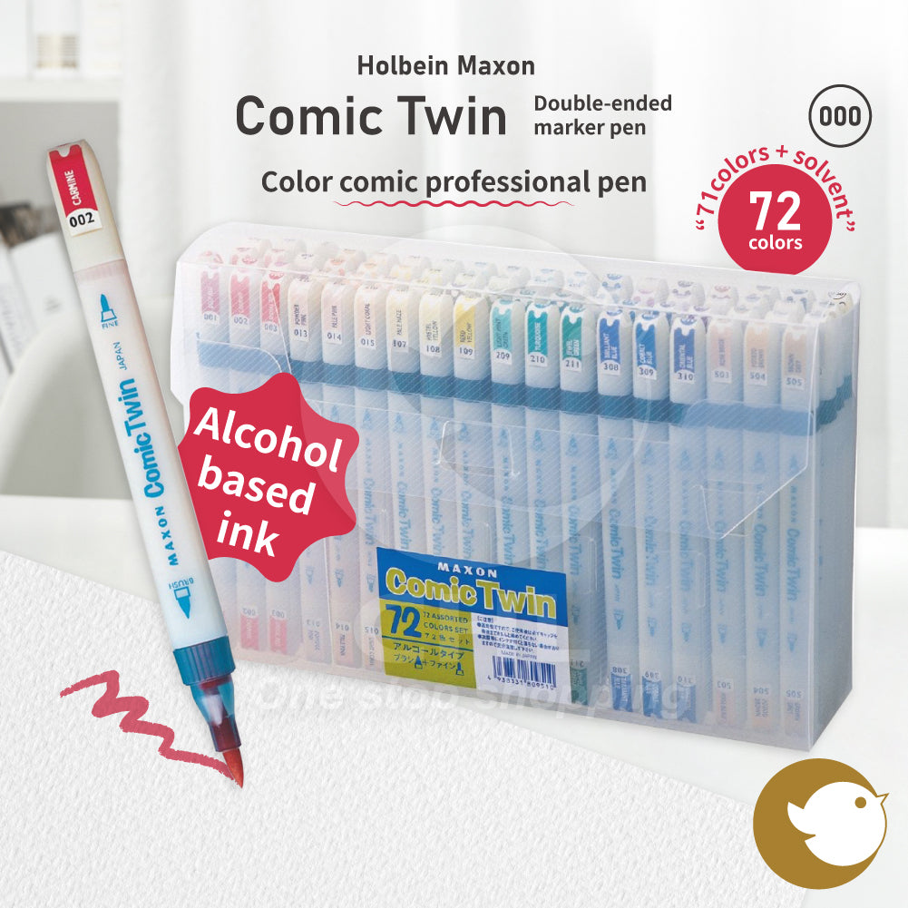 Holbein Maxon Comic Twin marker pens 72 colors 71 colors + solvent non-toxic light smell skin friendly