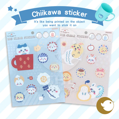 Chiikawa transparent stickers, decorative stickers, cards, notebooks, notebooks, exquisite cute pattern designs, item decoration, laptop and mobile phone stickers