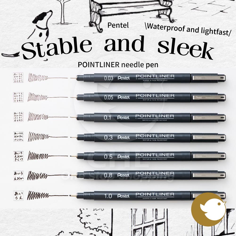 Pentel Pointliner S20P Pigment Liner Drawing Pen