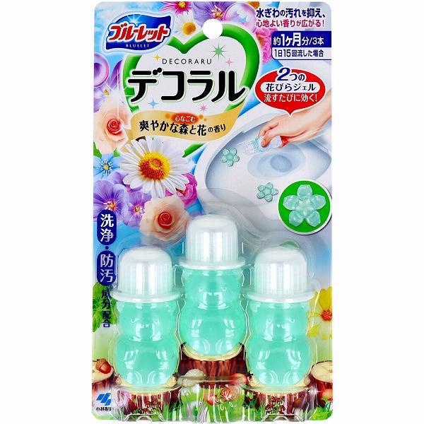 Bluelet Decoral Japan's Kobayashi Pharmaceutical Various scents such as forest and floral scent Bear shape for bath and toilet 7.5g single serving X 3 bottles