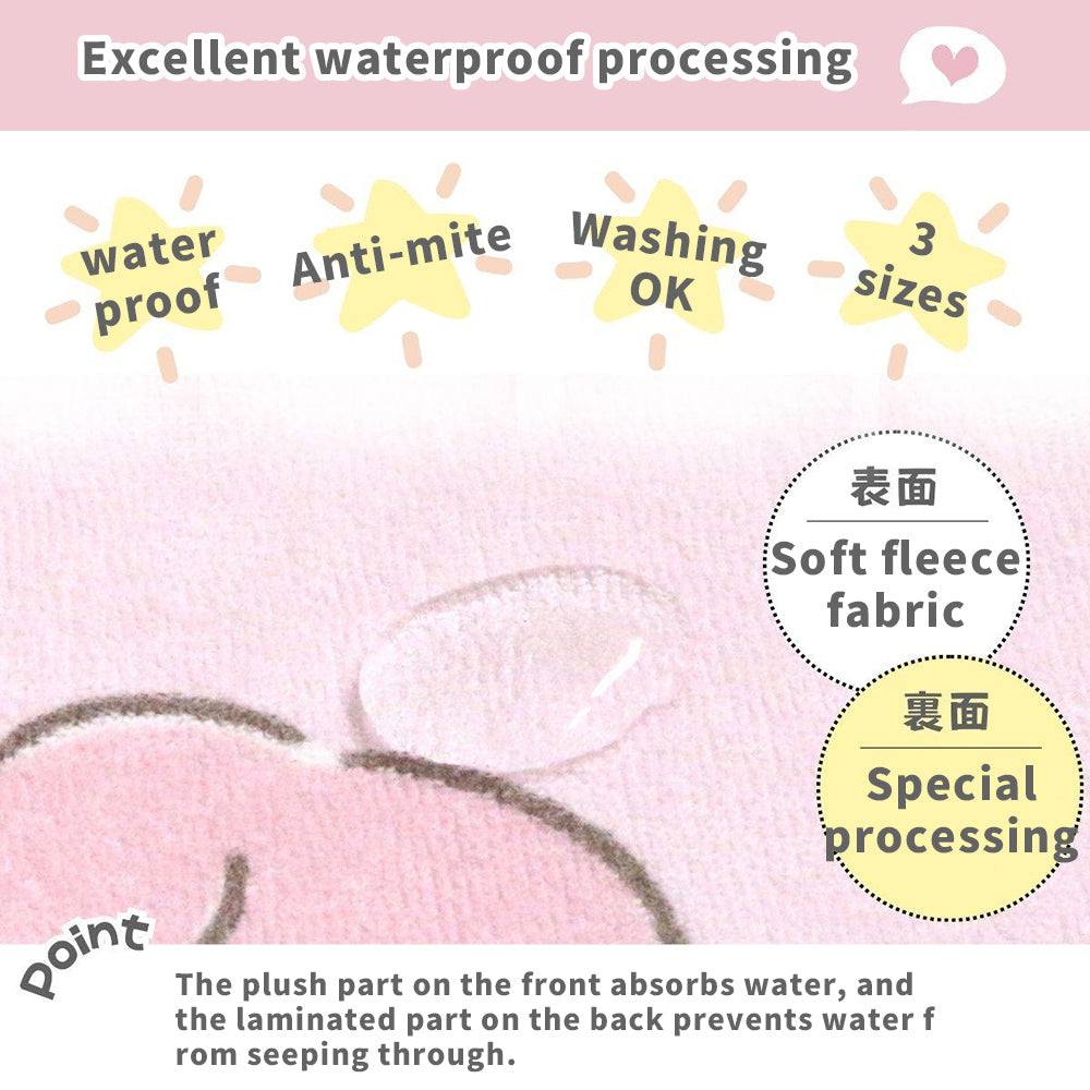 Sanrio Popular Character Waterproof Sheets 3 Sizes Menstruation Safe Sleep Anti-dust Mites Waterproof Processing Cleaning Co-branded No Penetration from Dirt Simple Installation