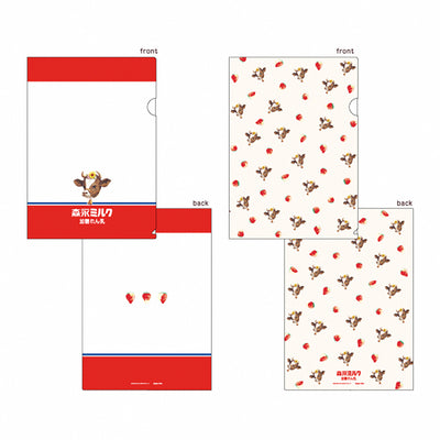 Sakamoto Morinaga Milk A4 Transparent Folder Condensed Milk Style Strawberry Style Study Stationery Office Supplies
