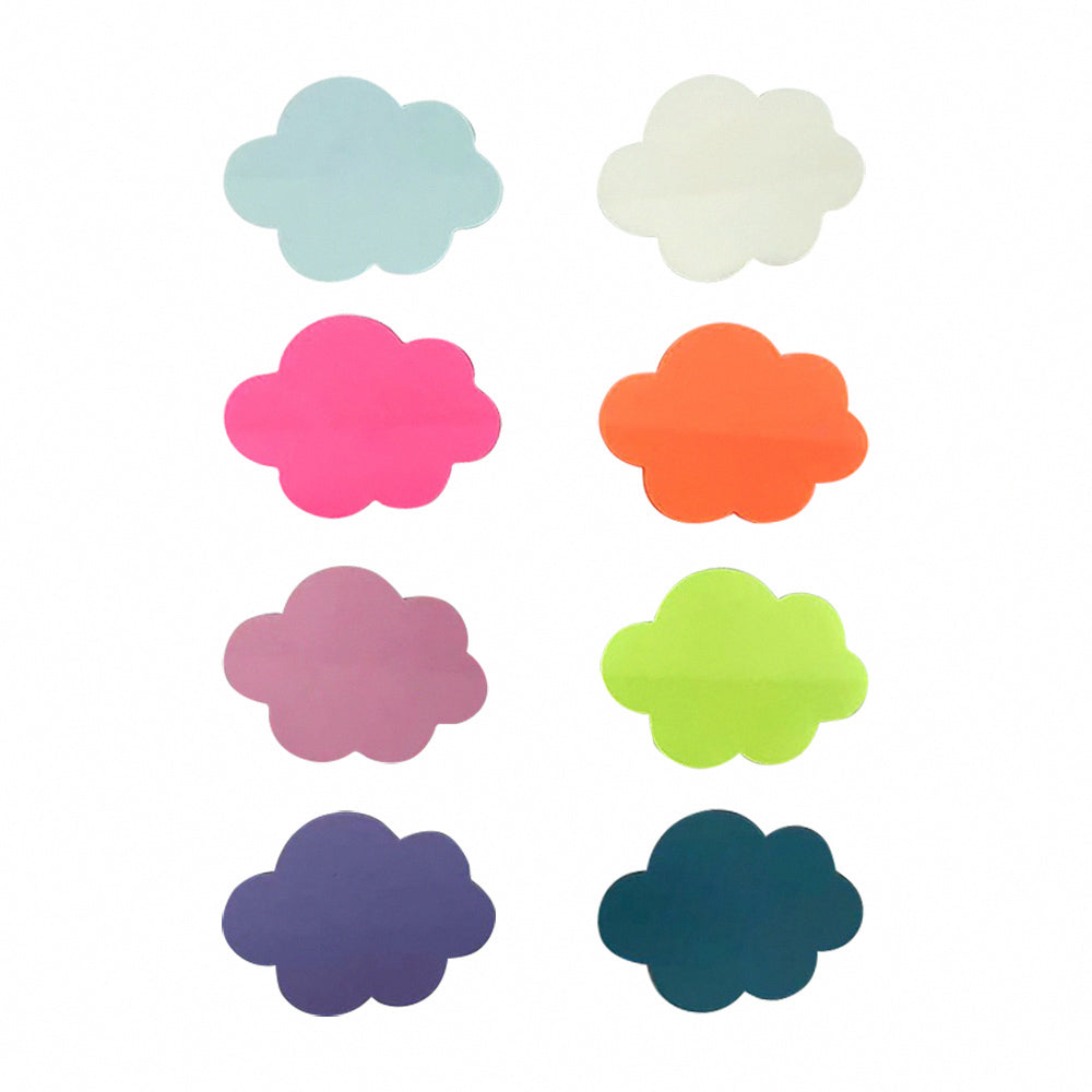 Cloud shaped sticky notes PET transparent sticky notes Note stickers Index stickers Creative styling Student office stationery Styling note paper Fluorescent color Randomly sold in 8 colors