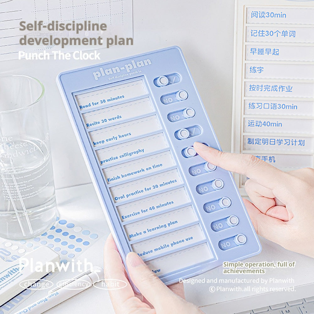 Rosy Posy Plan-plan clock-in device study plan table self-discipline artifact Plan With clock-in board plan table