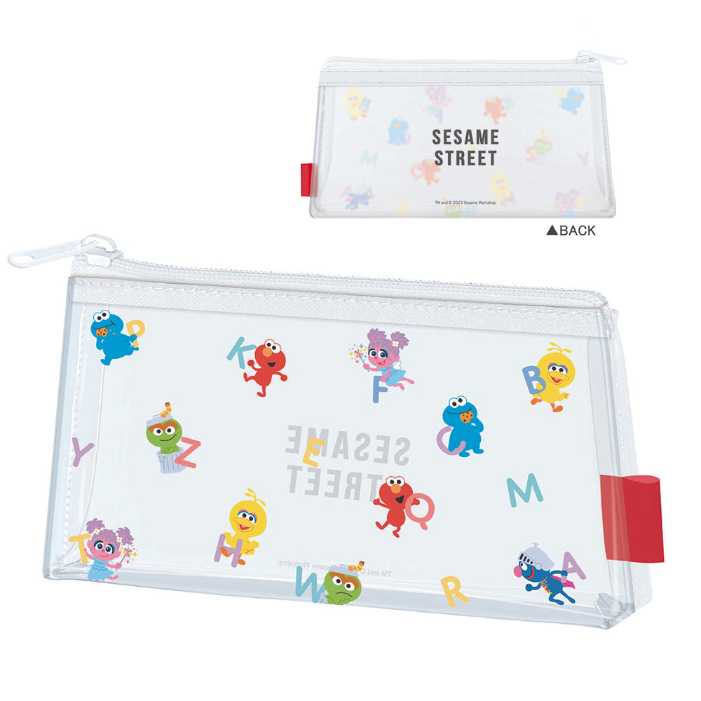 Kamio Sesame Street pencil case, transparent universal storage bag, cosmetic bag, Elmo daily necessities, student essentials