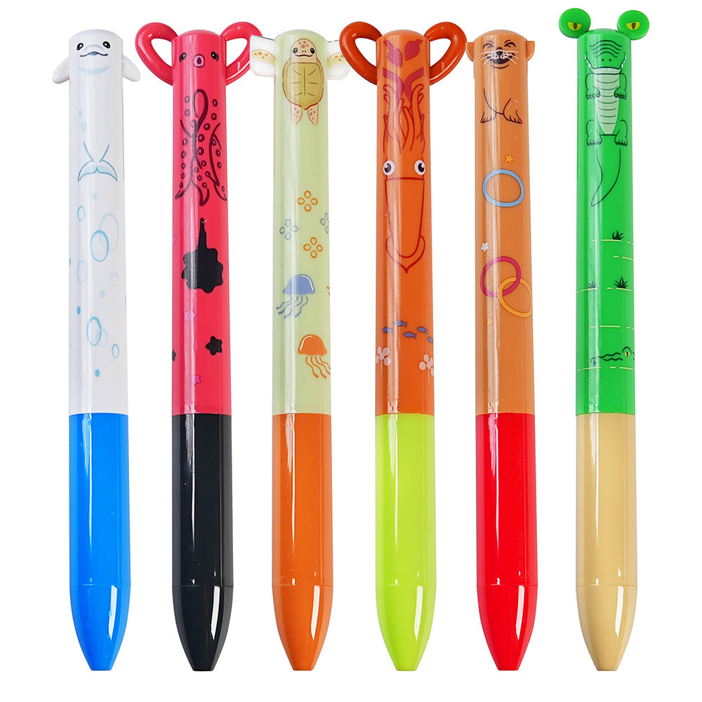 Funbox MiMi 0.7mm black and red ball pen marine life series cute stationery Japanese stationery