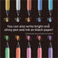 Zebra Sarasa JJ15 0.5mm Deco Parlak Renk Siyah Şaft Parlak Renk Nötr Kalem Jel Kalem Top Pen Beş Grupta Grupta