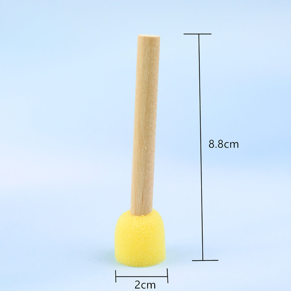 Round sponge painting brush, round head rubbing stick, children's art materials, early childhood DIY rubbing, graffiti painting, art brush, mushroom head seal, multi-specification seal sponge