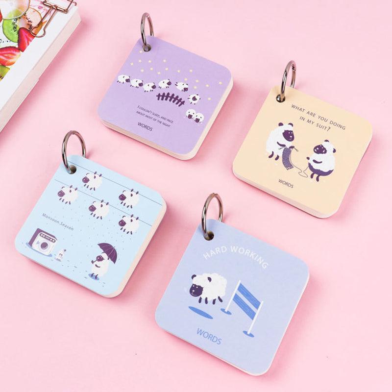 3 Ring Buckle Pocket Portable Small Book Various Animal Shapes Cute Stationery NP-H7TMW-001 - CHL-STORE 