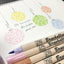 Kuretake water-based double-head marker six-color group marker bright color group pastel color group