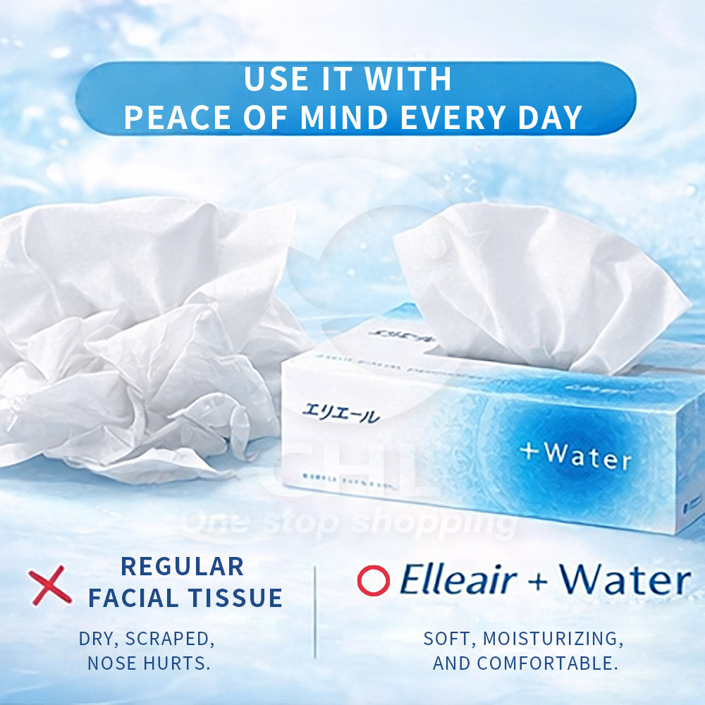 Elleair +Water Moisturizing Facial Tissues