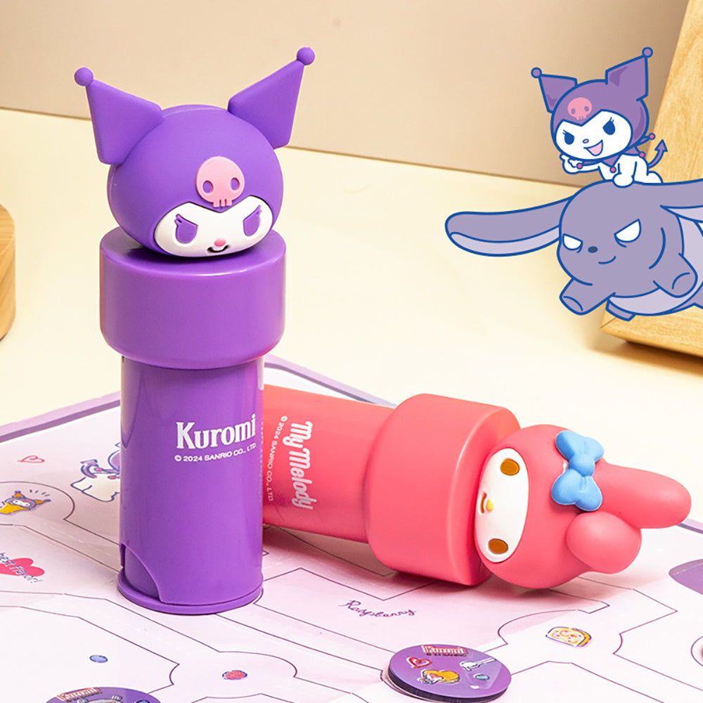 Sanrio character stamp sticker machine, easy to carry with pocketbook, envelope sealing, gift decoration, children's stamping, limited edition Kuromi My Melody, cute