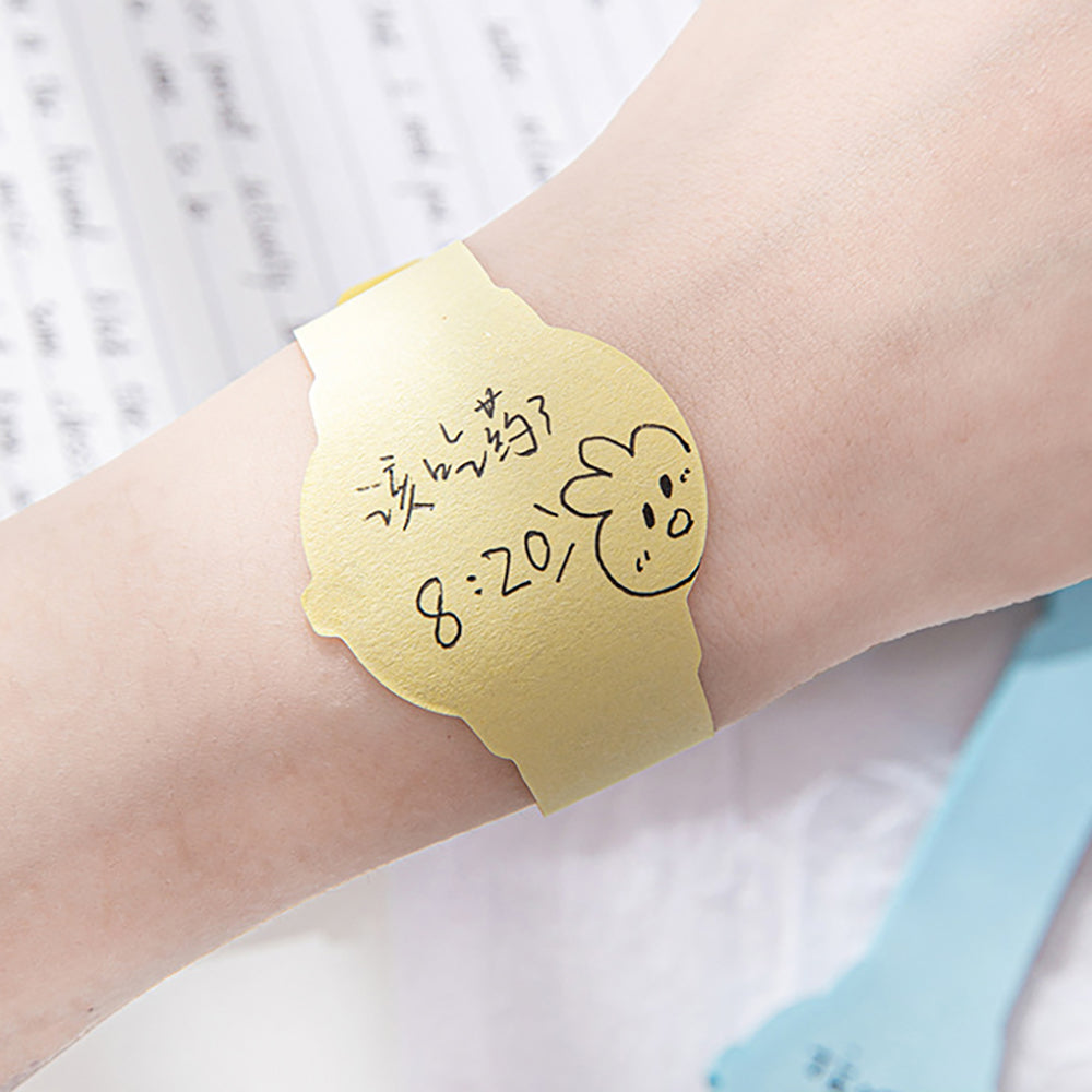 Memo messages, stylish watch sticky notes, N times stickers, wrist reminder notes, bracelet note paper, interesting notes, office study, record key points