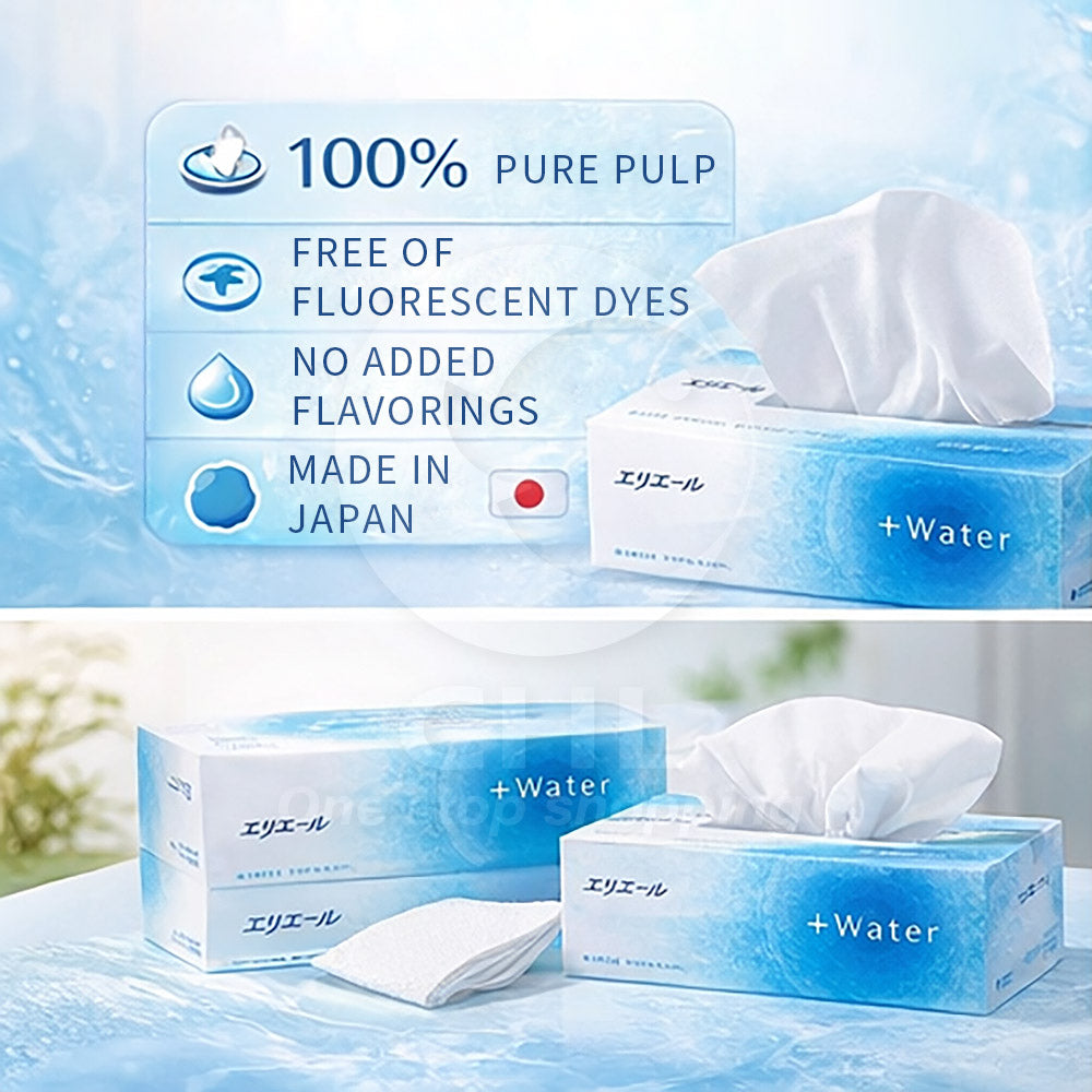 Elleair +Water Moisturizing Facial Tissues