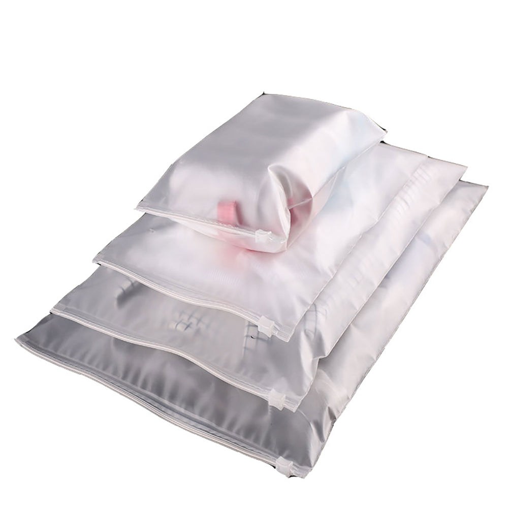 Double-sided matte frosted zipper bag thickened plastic translucent clothing storage wholesale EVA packaging bag CPE flat pocket 16 silk dustproof durable practical