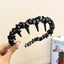 Korean style toothed wavy hairband, summer hairband, amber black DIY, refreshing, clean and tidy, decorative matching, home and outing matching