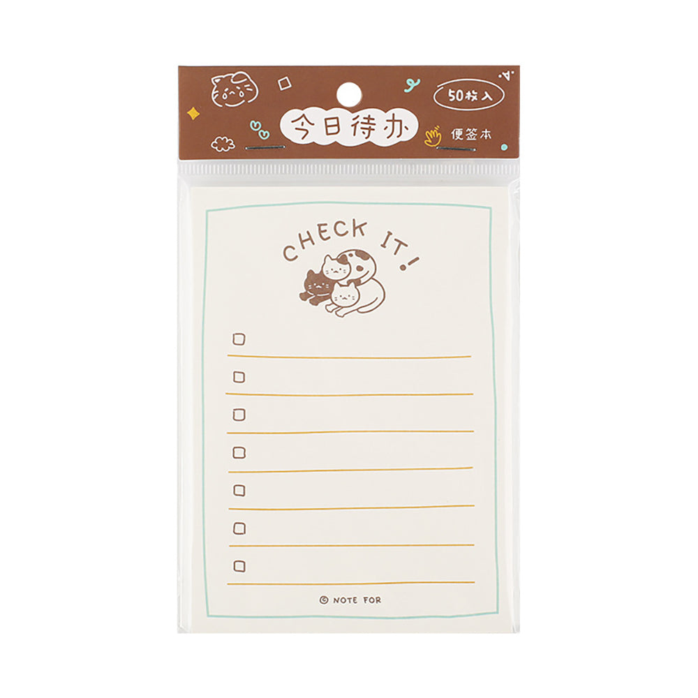 NOTE FOR note pad "Cute Plan" todo list plan check-in cute ins style handbook message pad note paper note pad to-do