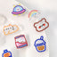 Cute illustration transparent clip transparent acrylic clip fresh cute stationery transparent clip student office food drink small animal test paper information clip