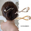 Simple temperament pearl hairpin, headwear, hairpin, clip, duckbill clip, jewelry, hair accessories, pearl, soft curve, gold, silver, texture