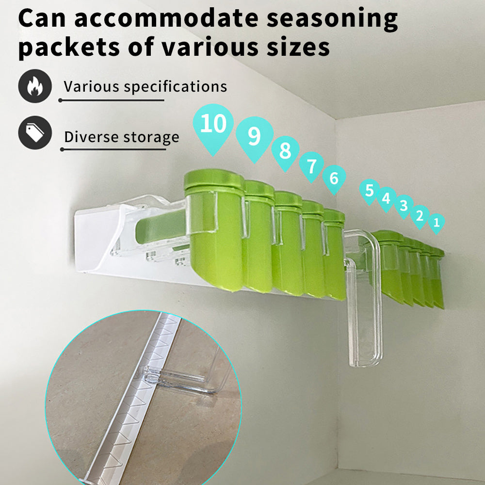 Punch-Free Wall-Mounted Spice Rack – Compact & Detachable Kitchen Organizer for Easy Storage