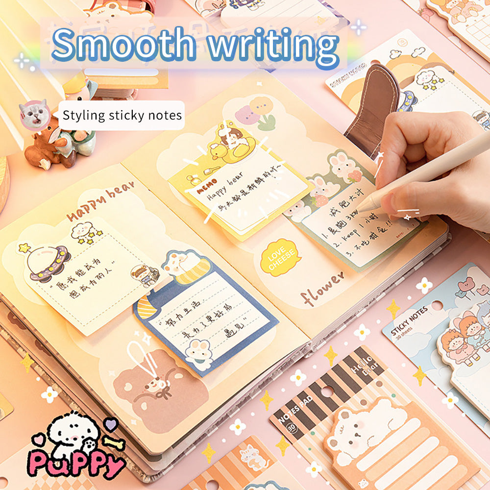 Creative cartoon shaped sticky notes, student office stationery supplies, message stickers ins, cute memo note pad, note pad, shaped note paper, patterns and styles sold randomly