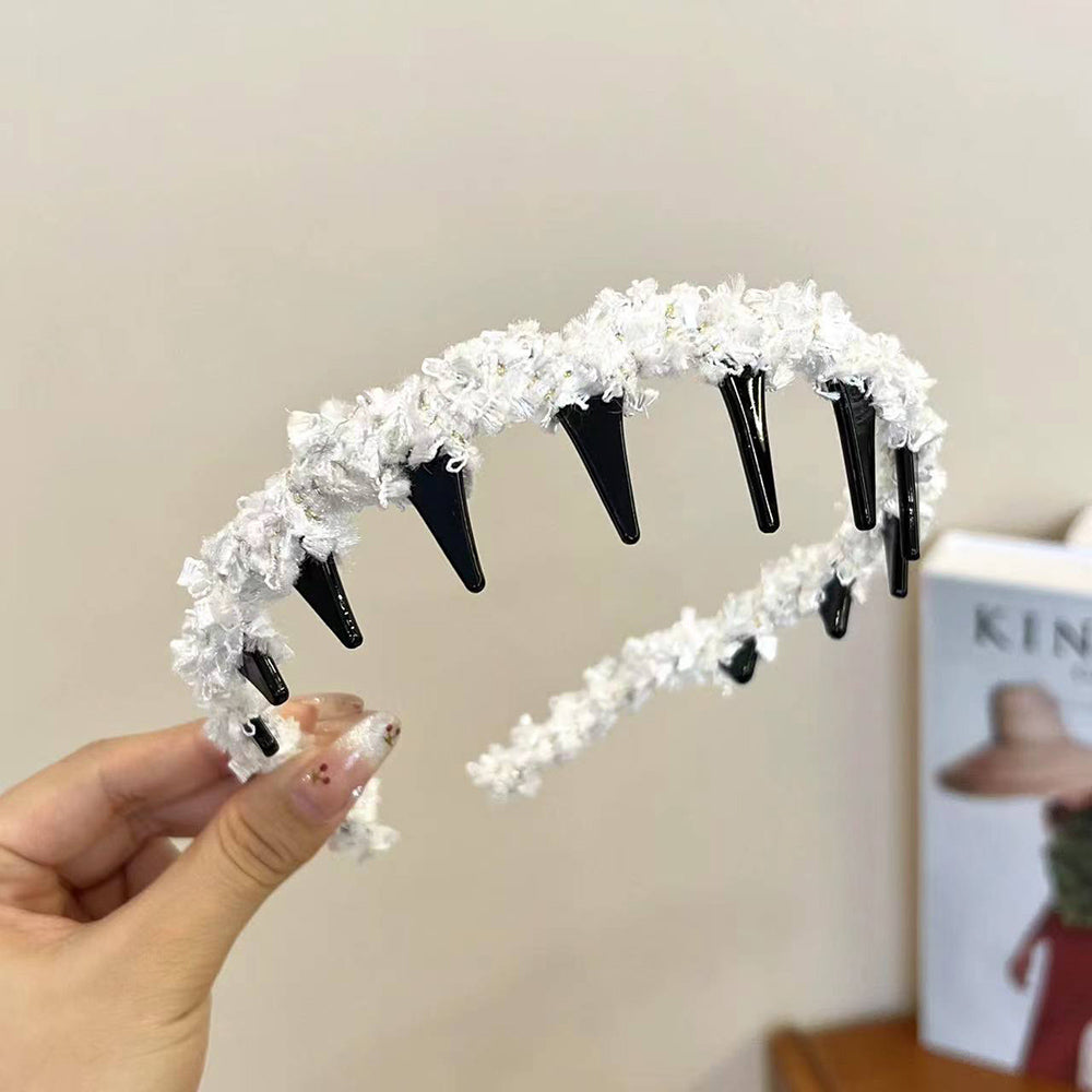 Korean style toothed wavy hairband, summer hairband, amber black DIY, refreshing, clean and tidy, decorative matching, home and outing matching