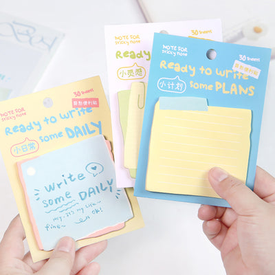 NOTE FOR Sticky Notes Write Something Series Korean Style Ins Style Can Write Messages Memos Notes N Times Notes Handbook Decoration Portable