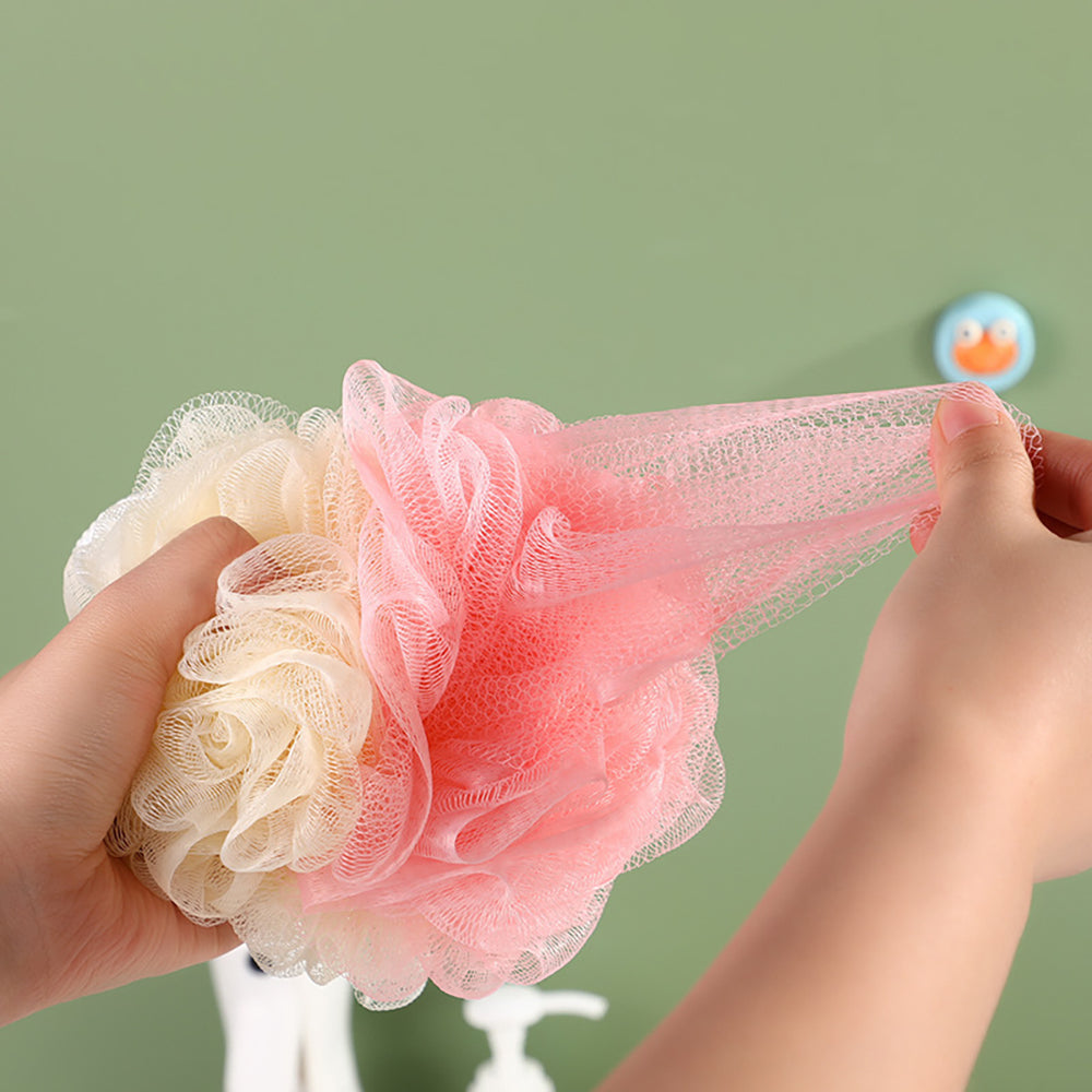 Japanese bath ball soft large size bath flower bath skin scrubbing can be hung for body cleaning soft and easy to use multiple colors shipped randomly