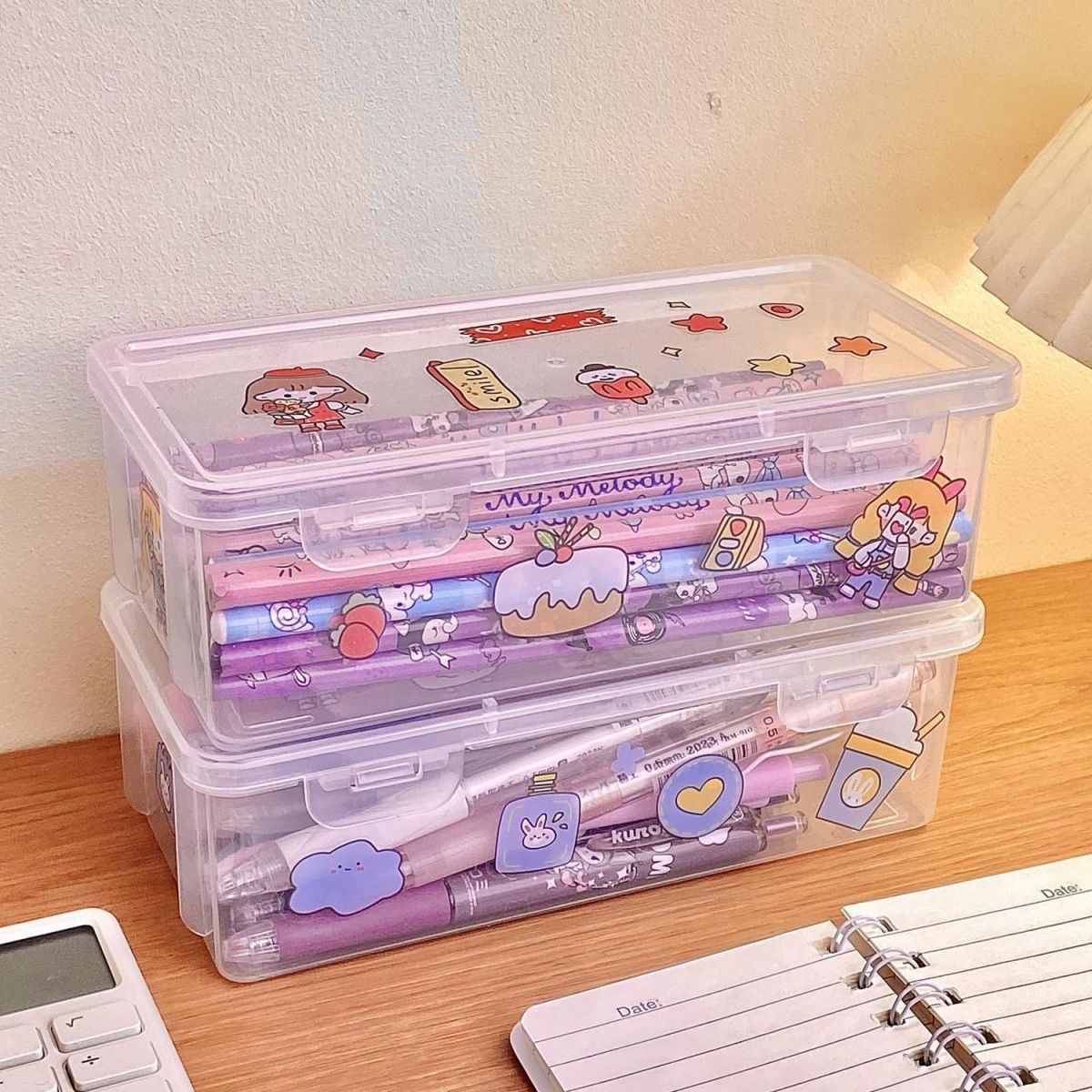 Miscellaneous Storage Box Small Large Transparent Charging Cable Storage Box Home Storage NP-H7TAQM-013