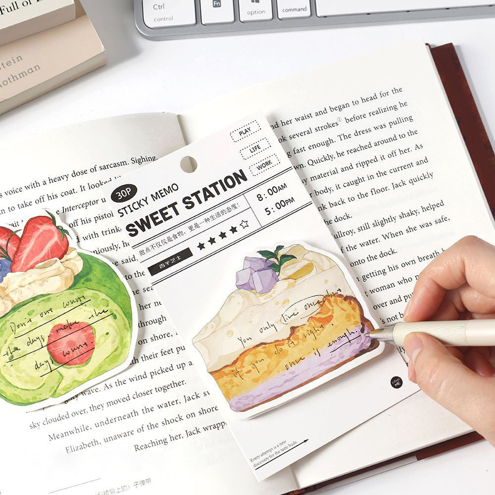 Cute hand-painted coffee sticky notes material memo note paper