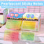 LANGUO Pearlescent Sticky Notes | 4 Gradient Color Rolls | Fully Adhesive, Reusable, No Residue