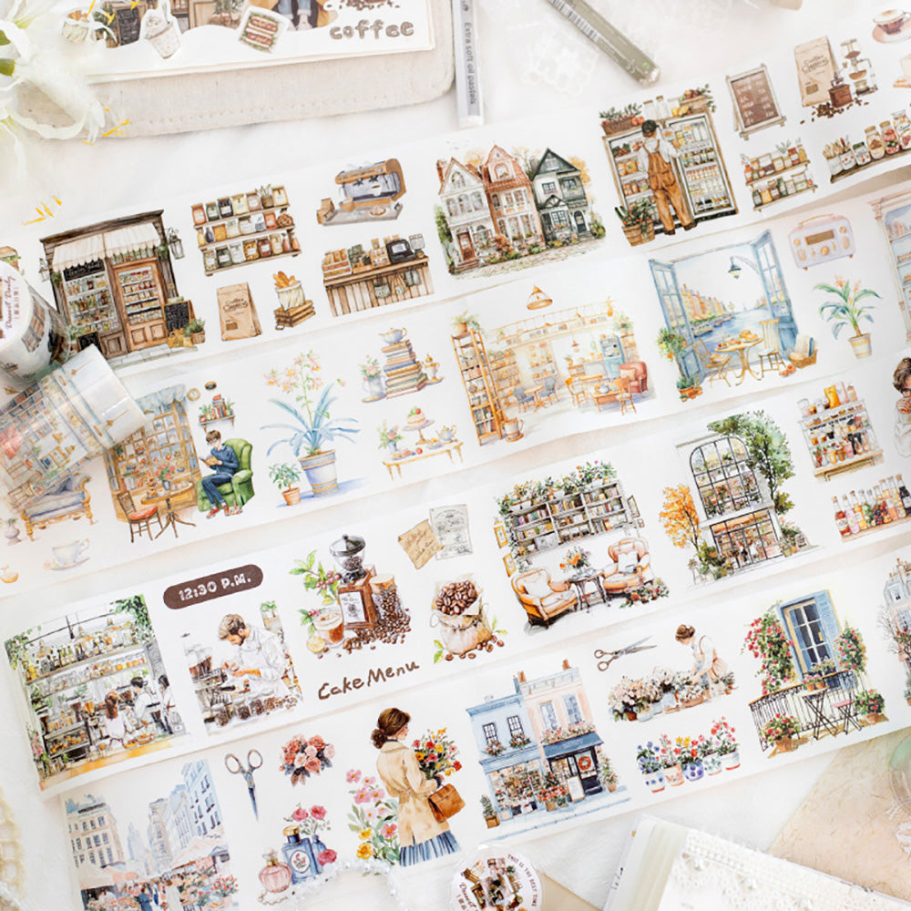 Twilight Fragments Die-Cut Washi Tape – Long Loop Decorative Tape for Journaling & DIY